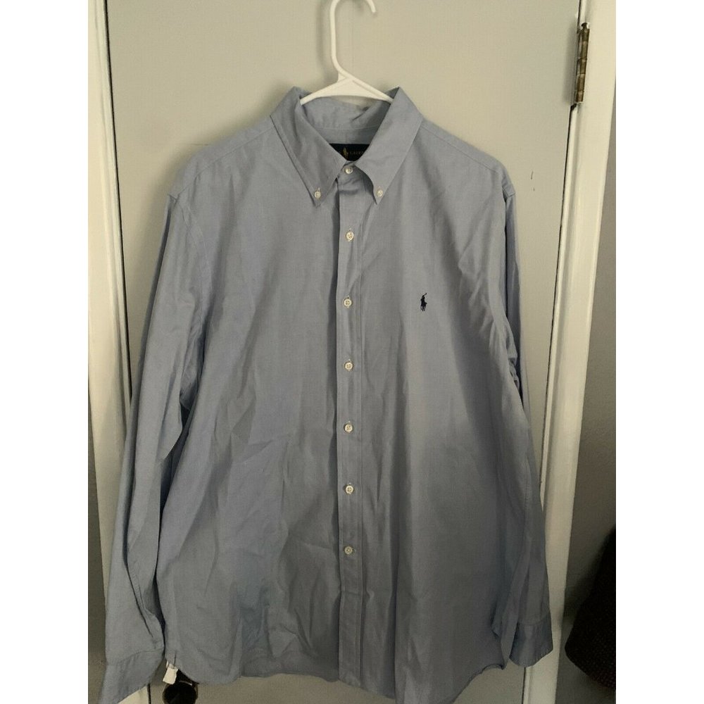 Polo Ralph Lauren Oxford Solid Blue Button Shirt